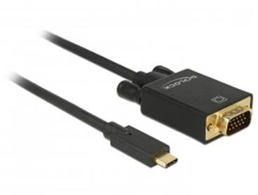 Delock Kabel USB Type-C™ samec > VGA samec (DP Alt Mód) Full HD 1080p 1 m černý