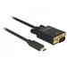 Delock Kabel USB Type-C™ samec > VGA samec (DP Alt Mód) Full HD 1080p 3 m černý