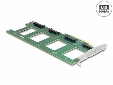 Delock Karta PCI Express 4.0 x16 na 4 x interní U.2 NVMe SFF-8639 - rozvětvení