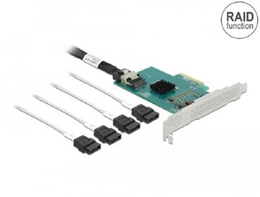 Delock Karta PCI Express na 4 x SATA 6 Gb/s RAID a HyperDuo - Low Profile