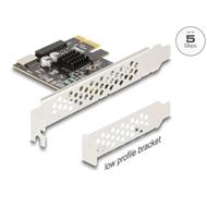 Delock Karta PCI Express x1 na 1 x interní USB 5 Gbps Type-E Key A a 1 x 19-pin zástrčkový USB - low profile