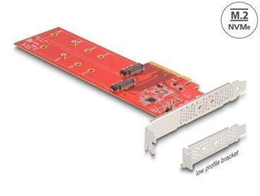 Delock Karta PCI Express x8 na 2 x interní M.2 Key M 110 mm NVMe - rozvětvení - Low Profile