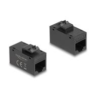 Delock Keystone Modul RJ45 jack na RJ45 jack Cat.6A UTP černá