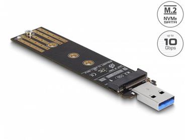 Delock Kombo převodník pro SSD M.2 NVMe PCIe nebo SATA s USB 3.2 Gen 2