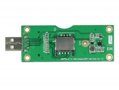 Delock Konvertor USB 2.0 Typ-A samec > M.2 Key B se SIM slotem