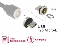 Delock Magnetický adaptér USB Typ Micro-B samec
