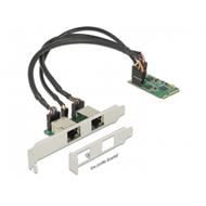 Delock Mini PCIe I/O PCIe full size 2 x Gigabit LAN Low Profile