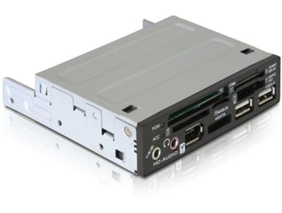 DeLock Multipanel 3,5" USB2.0 36in1 5xSlot+2xUSB, eSATA,FW,Audio
