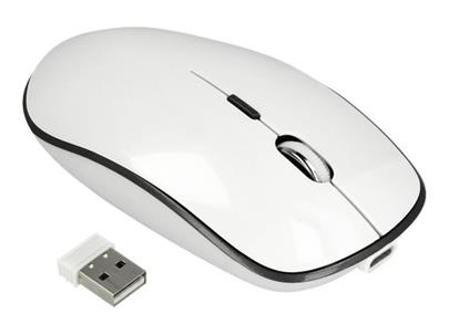 Delock Optická 4-tlačítková USB Typ-A desktopová myš 2,4 GHz bezdrátová – dobíjecí