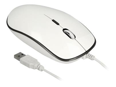 Delock Optická 4-tlačítková USB Typ-A + USB Type-C™ myš pro stolní počítače