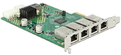 Delock PCI Express Card > 4 x 1 Gigabit LAN PoE+ RJ45