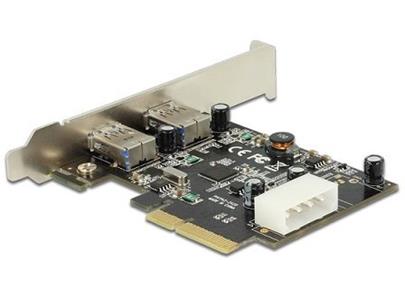 Delock PCI Express Karta > 2 x externí SuperSpeed USB 10 Gbps (USB 3.1, Gen 2) typ A samice