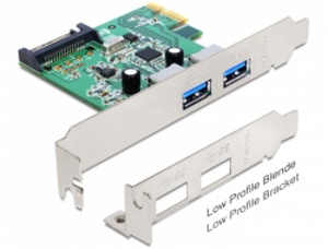 Delock PCI Express karta > 2 x USB 3.0 +low profile