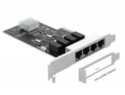 Delock PCI Express Karta > 4 x Gigabit LAN