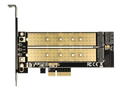 Delock PCI Express x4 Karta > 1 x interní M.2 Key B + 1 x interní NVMe M.2 Key M - format low profile