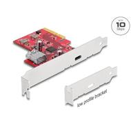 Delock PCI Express x4 Karta na 1 x externí USB 10 Gbps USB Type-C™ samice + 1 x interní USB 10 Gbps Typ-A samice