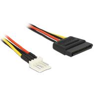 Delock Power Cable SATA 15 pin male > 4 pin floppy male 40 cm