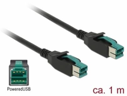 Delock PoweredUSB Kabel Stecker 12 V > PoweredUSB Stecker 12 V 1 m for POS Drucker and Terminals