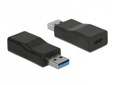 Delock Převodník USB 3.1 Gen 2 Typ-A samec > USB Type-C™ samice aktivní černý