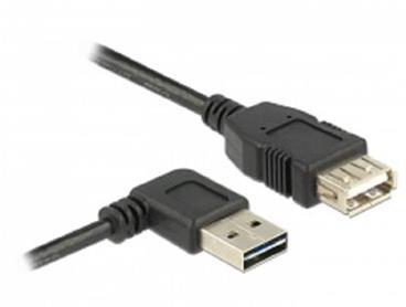 Delock Prodlužovací kabel EASY-USB 2.0 Typ-A samec pravoúhlý levý / pravý > USB 2.0 Typ-A samice 0,5 m