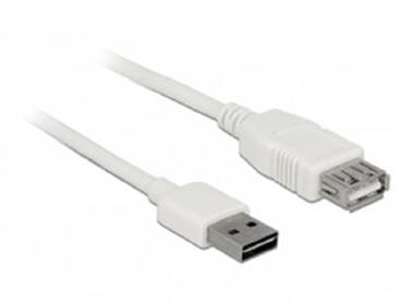 Delock Prodlužovací kabel EASY-USB 2.0 Typ-A samec > USB 2.0 Typ-A samice bílá 5 m