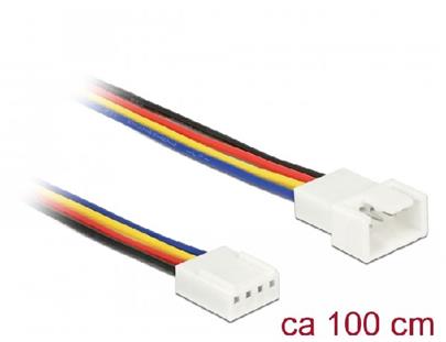 Delock Prodlužovací kabel PWM připojení ventilátoru 4 Pin 100 cm