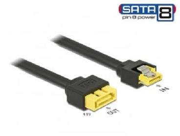 Delock Prodlužovací kabel SATA 6 Gb/s samice > SATA samec s pin 8 napájení latchtype 30 cm