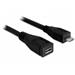 Delock prodlužovací kabel USB micro-B samec > micro-B samice 1m