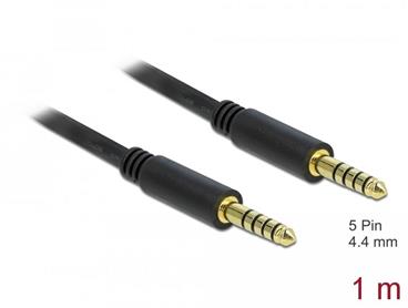 DeLOCK - Prodlužovací šňůra audio - vyvážené stereo 4,4 mm (M) do vyvážené stereo 4,4 mm (F) - 5 m - černá