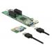 Delock Riser Card PCI Express x1 > 2 x PCIe x1 s 30 cm USB kabelem