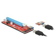 Delock Riser Card PCI Express x1 > x16 s 60 cm USB kabelem