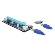 Delock Riser Card PCI Express x1 > x16 s 60 cm USB kabelem