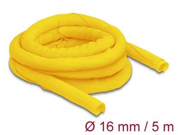 Delock Samouzavírací tkaninové opláštění, tepelně odolné 5 m x 16 mm, žlutá