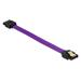 Delock SATA kabel 6 Gb/s 10 cm přímý/přímý, kovové svorky, fialový Premium