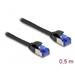 Delock Síťový kabel RJ45, Cat.6A, S/FTP, tenký, 0,5 m, černý