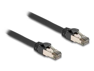 Delock Síťový kabel RJ45 Cat.6A, U/FTP, ultraohebný s vnitřním kovovým pláštěm, délky 15 m, černý