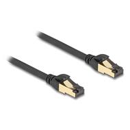 Delock Síťový kabel RJ45 Cat.6A zástrčky na zástrčku, S/FTP, černý, délky 10 m, Cat.7, silné tloušťky, vhodný pro průmysl