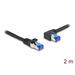 Delock Síťový kabel rozhraní RJ45 Cat.6A, S/FTP, přímý / levý pravoúhlý, 2 m, černý