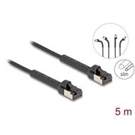 Delock Síťový kabel s rozhraním RJ45 Slim, Cat.6A, U/FTP, ohebný, černý, 5 m