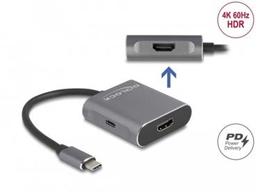 Delock Splitter USB Type-C™ (režim DP Alt) na 2 x HDMI MST s USB Type-C™ PD