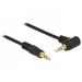 Delock Stereo Jack Cable 3.5 mm 3 pin male > male angled 1 m black