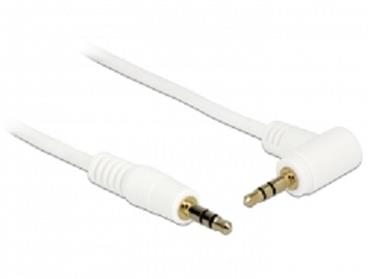 Delock Stereo Jack Cable 3.5 mm 3 pin male > male angled 5 m white