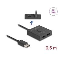 Delock Switch DisplayPort, 2 na 1, obousměrný, 8K