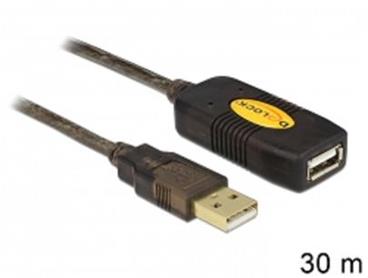 Delock USB 2.0 kabel, prodlužující A-A samec/samice 30m, aktivní