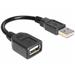 Delock USB 2.0 kabel, prodlužující A-A samec/samice (husí krk) 16 cm