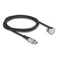 Delock USB 2.0 Kabel USB Type-C™ ze zástrčky na zástrčku, 180°, pravoúhlá 1 m PD 3.0 60 W