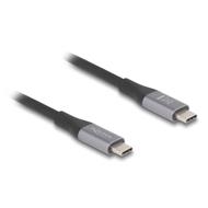 Delock USB 40 Gbps kabel USB Type-C™ samec na samec PD 3.1 240 W E-Marker 2 m šedá kovová