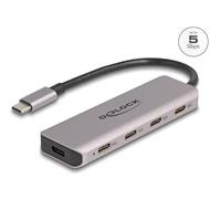 Delock USB 5 Gbps 4 portový Hub USB Type-C™ s konektorem USB Type-C™