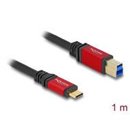 Delock USB 5 Gbps kabel USB Type-C™ samec na USB Typ-B samec 1 m červený kovový