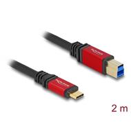 Delock USB 5 Gbps kabel USB Type-C™ samec na USB Typ-B samec 2 m červený kovový